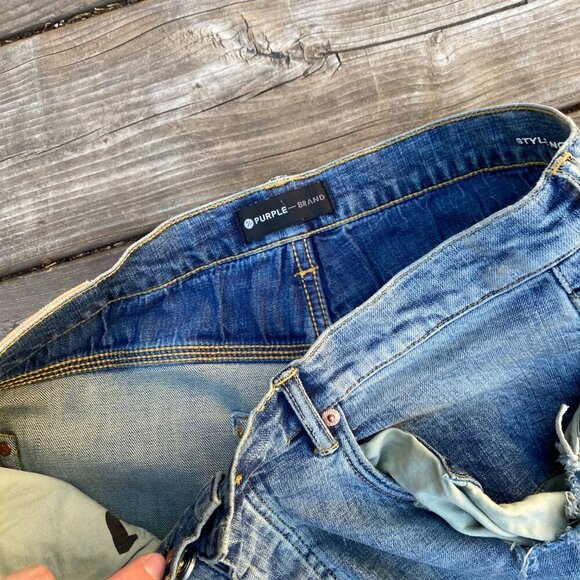 Purple Brand Designer Jeans Size 34 Style P001 Slim Fit Low Rise Slim Leg - Picture 7 of 9